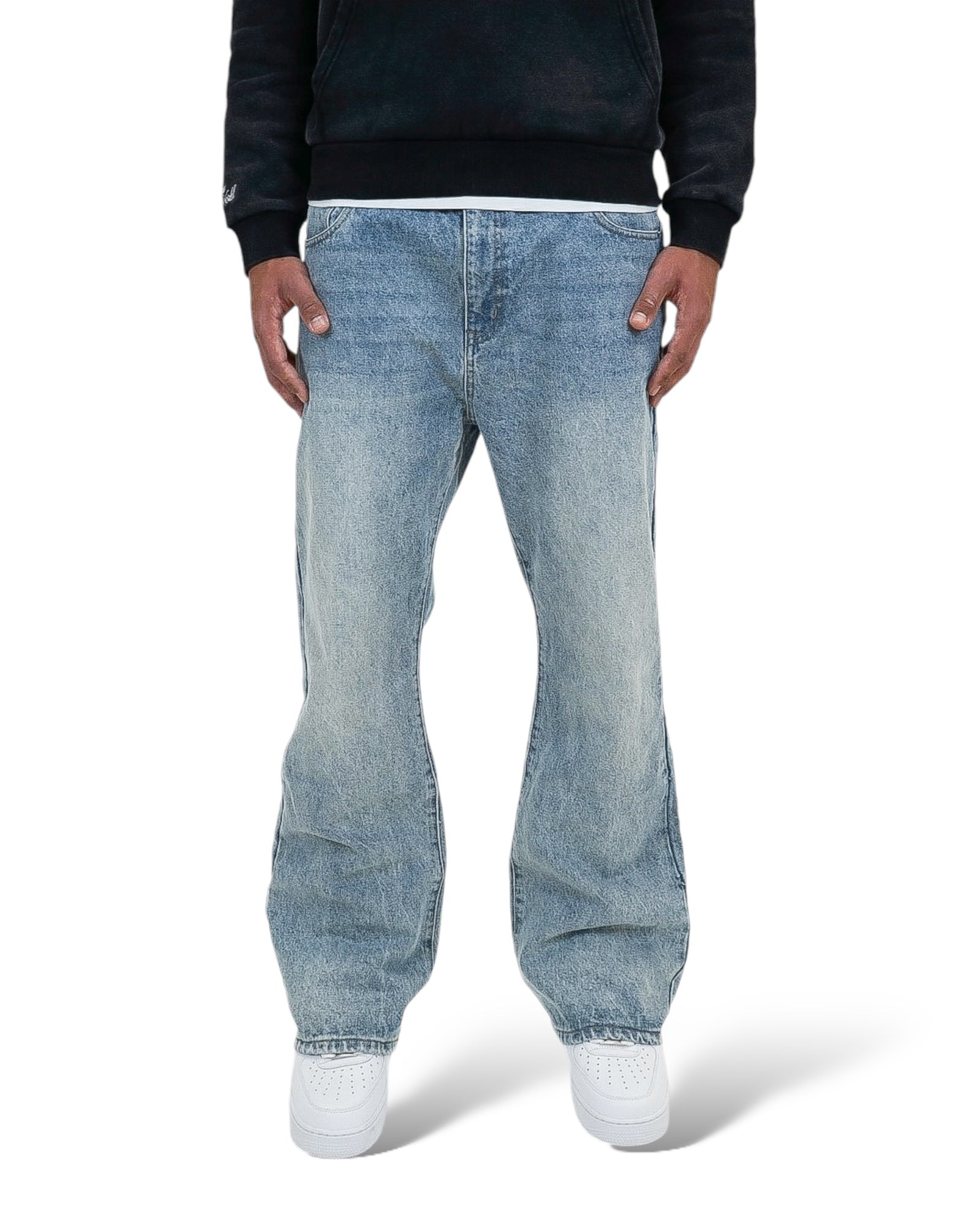 Wide Flare Denim - Light Stone